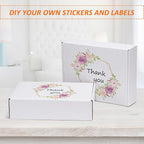 HORLIMER 12x9x3 inches Shipping Boxes Set of 50, White Medium Corrugated Cardboard Box Literature Mailer