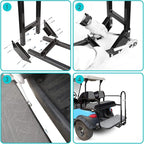 10L0L Universal Golf Cart Rear Safety Grab Bar w/Triangle Reflector Fit for Yamaha Club Car EZGO (2+2) /(4+2) Passenger Golf Cart Manual Hardware Included