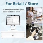 Large Tablet POS Stand, Rotating Commercial Tablet Stand, Swivel Base for Retail Kiosk Register Office Showcase Cashier and Business