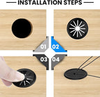 2 Inch Cable Grommets Petal-Shaped Buckle Type Wire Hole Cover for Cord Management and Protection of Cabinet (49.5mm, 5PCS)