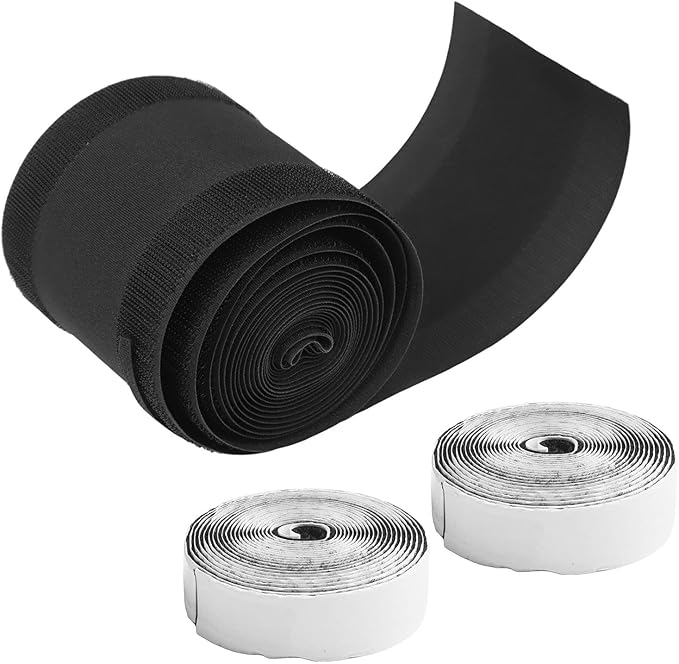 Floor Cable Cover Protector for Wires, 3 Meters Long Cord Management Solution for Office Carpet, Black Polyester Cable Raceway