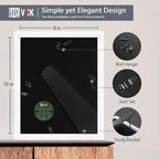 VCK Picture Frame 8×10 Set of 5 Display Pictures 5x7 with Mat or 8x10 Without Mat, High Definition Glass Multi White Photo Frames for Baby Pictures, Weddings, Portraits Display