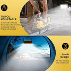Rechargeable Work Light with Tripod Hole, 40W Portable Flood Light Battery Powered, Waterproof LED Work Lights Cordless Job Site Lighting 180° Rotate for Garage Camping Car Repairing