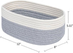 CubesLand Cube Shelf Storage Baskets for Organizing, Woven Shelf, Closet Bins Shelves Toy Basket Box Nursery Baby 2 Packs Organization Off White/Light Gray
