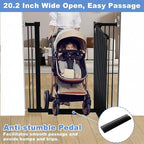 40.5" Extra Tall Baby Gate for Stairs, 29.5"-40.5" Extra Wide Dog Gate Indoor for The House, Auto Close Pressure Mounted Safety Child Toddler Gate, Pet Gate for Doorways Kitchen, Black