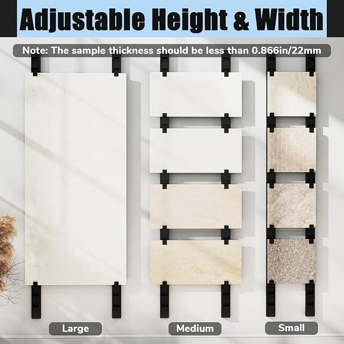 Tile Display Rack, Wall Mounted Tile Sample Display Rack for Retail Stores, Multi Layer Ceramic Sample Storage Organizer, Tile Display Stand for Vendor Commercial Exhibition Display