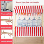 Outdoor Vendor Cart, Portable Cart with Canopy, Movable Stall Display Stand, Foldable Vending Stand Kiosk Display Trolley with Canopy, for Market, Street Food, Events(Yellow 2,150cm/59in)