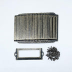 [24 Pack] Antique Bronze Office Library File Drawer Cabinet Card Tag Label Holder Metal Frame 83mm x 30mm