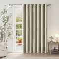 ChrisDowa Room Divider Curtain 108 Inches Long, Wide Blackout Sliding Door Curtain for Bedroom, Room Darkening Privacy Window Curtain for Patio Door (1 Panel Set, Beige, 100 x 108 Inch)