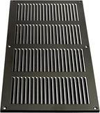 Repa Market Air Vent Cover 16x8 Inch (Outer Dimensions) Anthracite Galvanized Steel Louvered Grill Cover with Mesh Screen/Wall or Ceiling Vent/HVAC Register for Indoor and Outdoor Ventilation