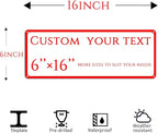 custom street sign,Custom Sign, Aluminum Weatherproof Metal Sign Multiple Sizes, Customize for school, Business, Workplace, office, Home, Delivery Signs(6 * 16 Inch)