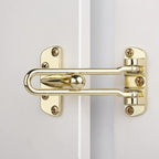 HASWARE Home Security Door Lock Swing Bar,Black Alloy Anti-Theft Door Guard Latch for Front and Inside Door, Safety Childproof Reinforcement Door Stopper (Golden)