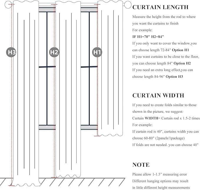 Cute Blackout Curtains 70 Inches Extra Wide Linen 90 Inch Length for Living Room/Sliding Glass Door,Pleated Heavy Duty Thermal Drapes for Winter Thick Large Window(70"Wx90"L 2 Panels Beige White)