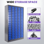 100 Drawers Alloy Steel Nut and Bolt Organizer, Parts Cabinet with Adjustable Shelves and Label Stickers, Bolt Organizer for Nuts Bolts Parts Screws Small Items (100 Drawers)