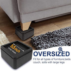 Oversized Bed Risers, 3 inch Lift, 8 Pack Heavy Duty Couch Risers, Adjustable 3/6/9 inch, 6000 lbs Bed Frame Furniture Riser for College Dorm Rooms, Sofa, Tables, Desks