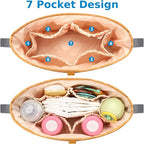 Accmor Universal Stroller Organizer, Stroller Bag Stroller Caddy Organizer, Stroller Accessories Fits for Uppababy, Baby Jogger, Nuna, Doona, Britax Strollers, Brown