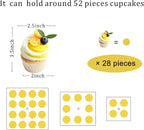 YestBuy 3 Tier Clear Square Cupcake Stand - Premium Cupcake Holder - Acrylic Cupcake Tower Display - Cady Bar Party Décor + LED Light String - Ideal for Weddings, Birthday Parties (Yellow Light)