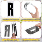Jecery 400 Pcs Marquee Sign Letters Flexible Plastic Letters on Flexible Panel for Outdoor Black Board Portable Sign Numbers Punctuation for Letter(10 Inch)