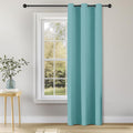 ChrisDowa Blackout Curtains 78 inches Long for Bedroom - Grommet Thermal Insulated Room Darkening Curtains for Living Room (1 Panel, Aqua, 42 x 78 Inch)