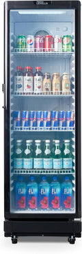 PremiumLevella Glass Door Display Refrigerator 8.5 cu ft Commercial Beverage Cooler Merchandiser