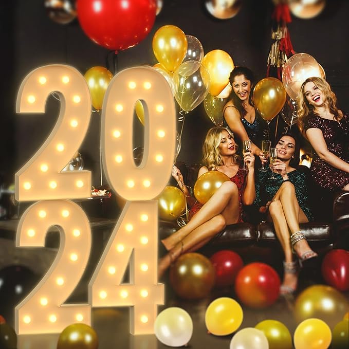4FT Light Up Numbers, Large Marquee Numbers for 9th 19th 49th Birthday Decorations, Giant Light Up Numbers for Party Anniversary, Marquee Letters, Pre-Cut DIY Mosaic Numbers for Balloons 9