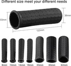 Rubber Handles for Wheelbarrow, 8-42mm Inner Diameter Wheelbarrow Handles Fit Most Wheelbarrows/Garden Cart, Non Slip & Shock Absorbing Handle Grips Replacement(122 x 33mm)