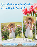2 Pack Acrylic Picture Frame 4×6 Clear Double Sided Magnetic Photo Frame - Frameless Baby Friend Family Picture Desktop Display with Support Stand and Gift Boxes