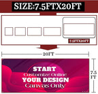 Custom Tension Fabric Display Backdrop Trade Show Backdrop for Weddings, Events, Booth (Banner only, Double Sided Print 7.5x20 Ft)