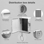 Outdoor Electrical Junction Box, ABS Water Resistant Enclosure with Internal Mounting Panel & Hinged Cover, 9.2" H* 7" L* 4.6" W