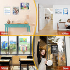 Rigid Magnetic Sign Holder 8.5 x 11 - Clear Plastic Magnetic Frames for Refrigerator Top Loaders Wall Sign Holder, Self Adhesive Frames for Walls Door Window Magnetic Picture Frame 10 Pack