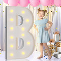 imprsv Marquee Light Up Letters, 4FT Marquee Letters Mosaic Letter for Balloons for Birthday Wedding Engagement Party Decor, Large Marquee Letters for Party Decoration Arch Kit Decorations Letter B