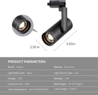 LED 12W Dimmable Track Lighting Heads with 10° to 55° Adjustable Beam Angle H Type 97 CRI 3000K Warm White Ceiling Spotlight for Accent Task Art, 1080lm, Black