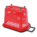 Rolling Shopping Baskets, 6PCS Shopping Carts 35L/9.2gal Plastic Rolling Shopping Basket with Wheels and Handle for Carrying and Storing Clothing Groceries (Red)