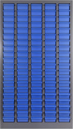 100-Drawer - Nut and Bolt Organizer | Stainless Steel Part Storage Cabinet | Shelves & Labels | Each Drawer 3.9" D x 7.8W x 2" H | Durable Hardware Storage for Small Parts/Tool (Classroom, Home)
