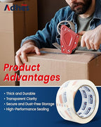 ADHES Super Clear Packing Tape, 36 Rolls x 1.88 Inch x 55 Yards, 2.7 mil Heavy Duty Shipping Tape Strong & Durable Package Tape for Shipping, Moving, Mailing and Sealing