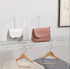 Wire Shelf Dividers - White Closet Organization & Storage Organizer - No Tool Shelf Divider for Wire Shelves - Metal Shelf Accessories – for 12“ Deep Wire Shelves – Tall 12” Height – 12 Pack
