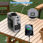 Portable Fan Wearable Personal Fan with 5 Speed Max 55 Working Hours Low Noise Portable Neck Fans Cooling Waist Fans for Camping Traveling LED Power Display 10000mAh Rechargeable (Gray)