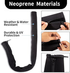 2PCS 48-Inch Trolling Motor Cable Sleeve,Zippered Rigging Sleeve,Made of Neoprene Thick Trolling Motor Sleeve,Great for Cover Wire and Extension Cords, Organized Cable Management (Black)