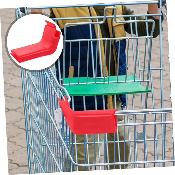 VICASKY 1 Pair Front Bumper Strip: Shopping Cart Frame Safety Edge Guard - Plastic Bumper Corner Protector with Collision-Proof for Store Supermarket