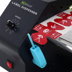 U.S. Solid Automatic Label Dispenser for Rolls and Fanfold Labels - Translucent and Opaque - Adjustable Speed - Core Sizes 1", 1.5", 3" - Width 0.2-3.15 in - Length 0.2 in-∞