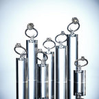 Oirlv Acrylic Jewelry Display Stand Ring Showcase Display Holder 7 PCS Rings Stand (Transparent)