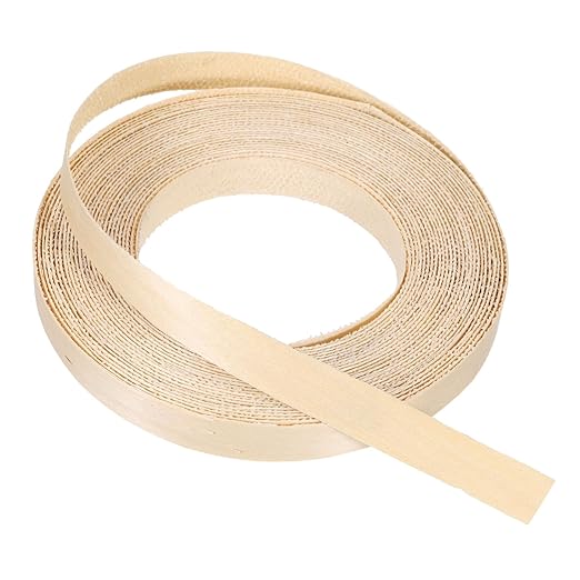 PATIKIL Birch Edge Banding, 1/2 Inch x 25 ft Wood Veneer Tape Pre-glued Flexible Plywood Edge Banding with Hot Melt Adhesive for Furniture Restoration