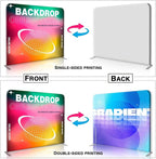 Custom Tension Fabric Banner with Stand Trade Show Backdrop Display, HD Printing Customize Online, Large Portable Trade Show Booth Display Banner for Business Pop Up Display Aluminum Frame 15x7.5 FT