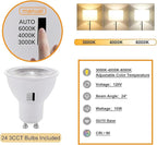 Dimmable 24-Pack GU10 Track Lighting Kit with Dedicated Dimmer, All-in-One Plug in 3CCT Ceiling Spotlights with 26.2FT Track Rails, Accent Lighting for Home, Store, Moblie Cart and Office