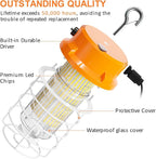 150W LED Temporary Work Light 5000K Daylight 22500 Lumens Super Bright with Fan Radiator Stainless Steel Guard Construction Lights Sturdy Hook Suitable for workshops, Construction Sites, etc.