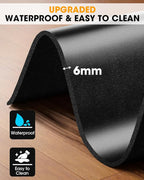 Walking Pad Mat for Carpet Floor, 102"x36", Treamill Mat for Hardwood Floors, High Density, 1/3 Thickness, Folable, Floor Protection for Bike, Elliptical, Treadmill
