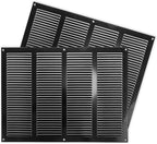 Repa Market 2-Pack Air Vent Cover 16x12 Inch (Outer Dimensions) Black Galvanized Steel Louvered Grill Cover with Mesh Screen/Wall or Ceiling Vent/HVAC Register for Indoor and Outdoor Ventilation