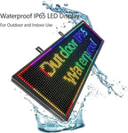P10 Outdoor/Indoor Programmable LED Sign, 4000CD/㎡ High Brightness Scrolling Display, WiFi Control, Customizable Message Board for Business Advertising, Restaurants, Stores, Bars 40"x14"