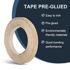 PATIKIL White Oak Edge Banding, 1/2 Inch x 25 ft Wood Veneer Tape Pre-glued Flexible Plywood Edge Banding with Hot Melt Adhesive for Furniture Restoration
