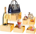 Acrylic Display Risers - Gold Buffet Risers, Set of 5